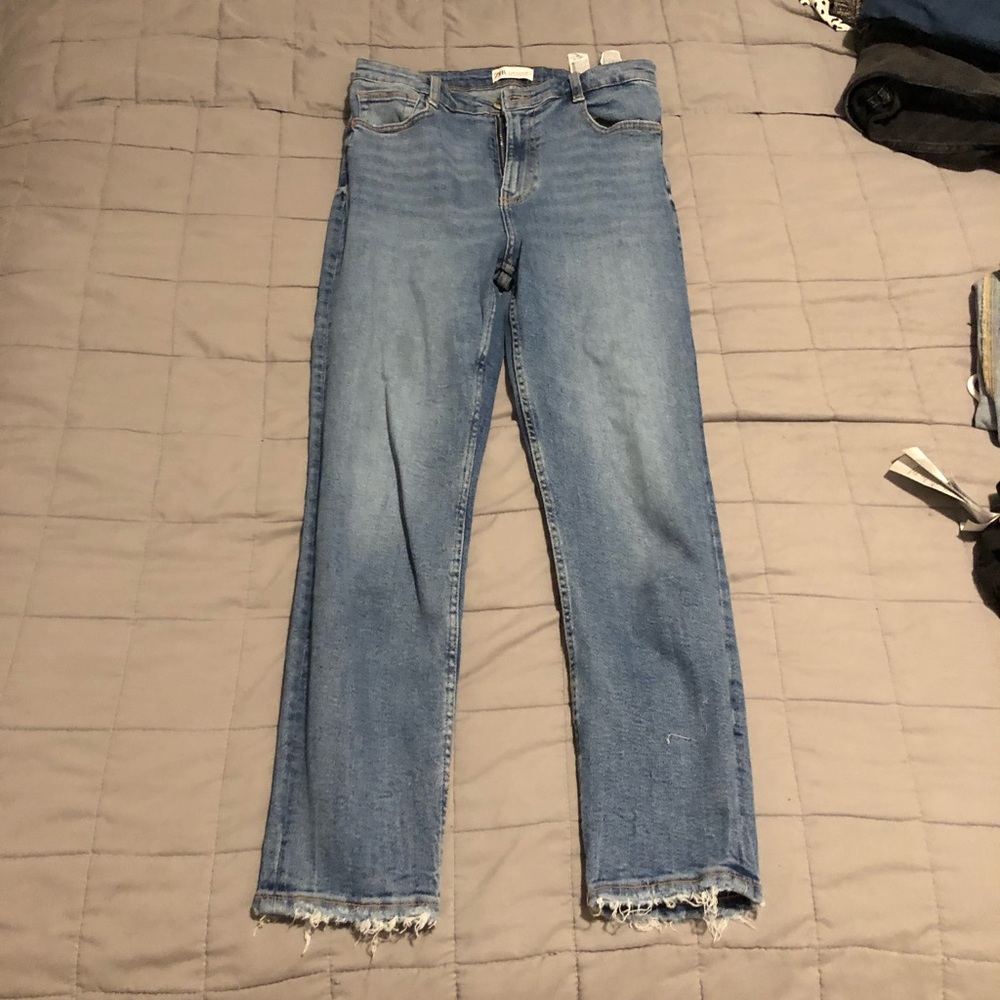 Zara High Waisted Denim Jeans